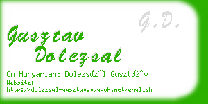 gusztav dolezsal business card